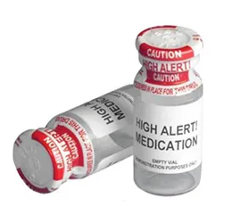 Etiqueta retráctil para botellas de medicamentos