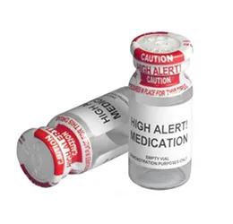 Etiqueta retráctil para botellas de medicamentos